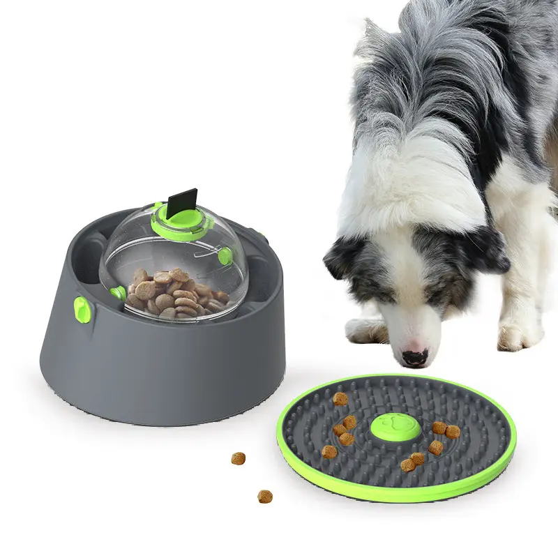 Hund Langsamer Fütterbecken Puzzle Futterfallkugel leckmatte Hundfutterbecken Spielzeug Training interaktiver Haustierfütterer heissezubehör