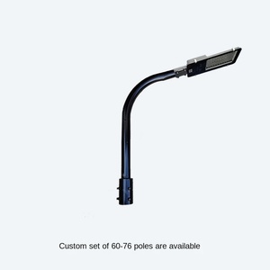 Poteau d'éclairage public en alliage d'aluminium LED IP65 Garantie 10 ans Contrôle par détecteur de mouvement Personnalisable 60-76 poteaux disponibles - Product Image 2