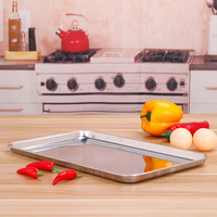 Plaque de cuisson en acier inoxydable au design moderne nouvelle version plateau rectangulaire carré assiettes de cuisine en métal durables assiettes à vaisselle assiettes