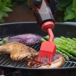 Pinceau de cuisine en silicone résistant à la chaleur pour badigeonner, barbecue, gâteaux, pain, beurre et huile - Product Image 2