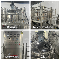 Mélangeur Émulsifiant Sous Vide à Cisaillement Élevé Automatique PLC pour Mayonnaise, Crème, Lotion, Pommade, Shampoing, Sauce Salade - Réacteur Industriel
