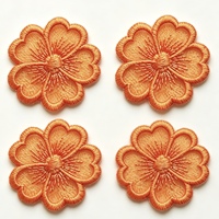 Patchs brodés floraux exquis personnalisés à coudre avec logo sur mesure pour vêtements, sacs, chapeaux et chaussures
