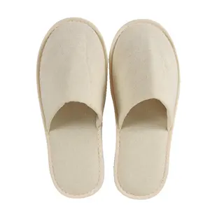 Hotel guests disposable cotton and linen slippers