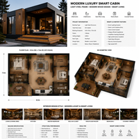 Bunker en structure acier préfabriqué, résistant aux tremblements de terre, pour la protection et la sécurité, conception simple de villa en structure acier