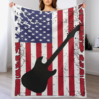 Lunaire patriotique drapeau américain jeter couverture UV imprimé drapeau National américain pour canapé canapé lit 4 juillet militaire vétéran cadeau
