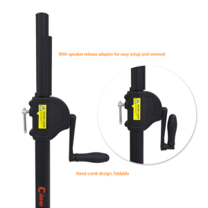 Support de haut-parleur extensible WP-164B-1 à hauteur réglable, avec manivelle pour subwoofer - Product Image 3