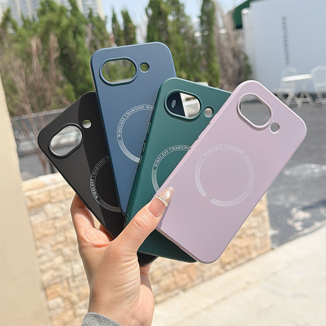 Trendy Rubik's Cube Liquid Silicone Back Cover Funda for Google 7 8 Pixel 10A Pro XL Cellphone Shockproof Magnetic Phone Cases