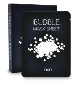 Masque facial en coton moussant à rincer pour les soins de la peau, beauté coréenne OEM/ODM, 5 pièces dans une boîte en papier - Product Image 1