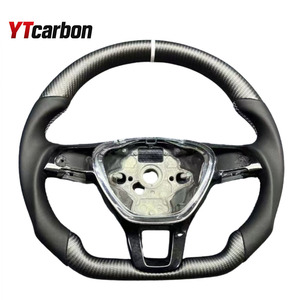 Volante de cuero personalizado YTcarbon para VW Glof 5 <span class=keywords><strong>6</strong></span> 7 MK7 <span class=keywords><strong>Polo</strong></span> <span class=keywords><strong>GTI</strong></span> Passat B8 CC Tiguan Jetta Arteon Variant Vento t-roc Cars - Product Image 5