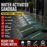 Sac de sable auto-gonflant réutilisable léger à déploiement rapide en tissu non tissé activé par l'eau pour la lutte contre les inondations d'urgence