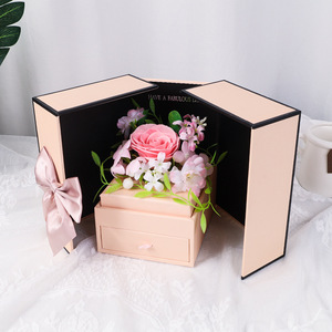Caja de Regalo de <span class=keywords><strong>Perfume</strong></span> con Collar, Flor Eterna, Caja de Regalo de Doble Apertura, Regalo de San Valentín 2026 - Product Image 6