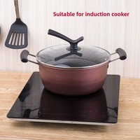 Ensemble de cuisine trois pièces, wok antiadhésif, marmite à soupe, poêle à frire, caractéristique durable, excellent cadeau, combinaison