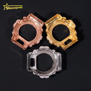 925スターリングシルバー 全面VVSモアッサナイト ウォッチケース ヒップホップジュエリー ダイヤモンドテスター合格 メンズ DW6900 腕時計ベゼル - Product Image 3