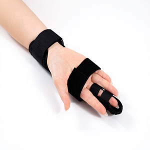 Volwassen Zwarte Ademende Vijfvingerige Fractuur Fixatiebrace, Peesbreuk en Verrekking, Metacarpale Peesschede Corrector <span class=keywords><strong>Splint</strong></span> - Product Image 3