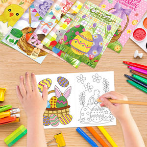 TY081 joyeux jour <span class=keywords><strong>de</strong></span> pâques mignon <span class=keywords><strong>lapin</strong></span> <span class=keywords><strong>oeuf</strong></span> mini livres <span class=keywords><strong>de</strong></span> coloriage bricolage petite activité <span class=keywords><strong>dessin</strong></span> livre pour les décorations <span class=keywords><strong>de</strong></span> fête du jour <span class=keywords><strong>de</strong></span> pâques - Product Image 4