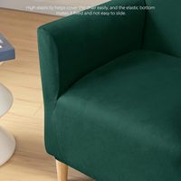 Housse de chaise de salon antidérapante, durable, lavable, unie, protection de meubles, housse de fauteuil en velours doux et luxueux, 25 po x 25 po
