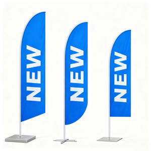 Lướt sóng tổ chức sự kiện Banner bãi biển quảng cáo cho cá nhân bay cờ cực với biểu tượng tùy chỉnh Polyester nhôm Cột cờ ngoài trời - Product Image 3