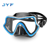 Masque de plongée pour adultes de haute qualité personnalisé de la marque JYF, casque de plongée avec verres en verre trempé
