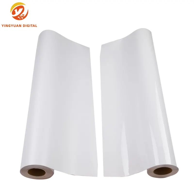 8/10 micron 36/42 inch vinyl PP paper poster protect white Liner glossy matte PVC Self Adhesive Cold Lamination Film roll