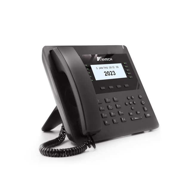 KNPL-300 High Reliability Corded IP Phone LCD Display Digital Desktop Telephone Black ABS Handset 18-Month Warranty Hotel Voice