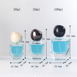 Bouteilles en <span class=keywords><strong>verre</strong></span> de parfum populaires 30ML 50ML 100ML bouteilles de parfum de forme irrégulière avec couvercle Bailey de pulvérisateur puissant - Product Image 6