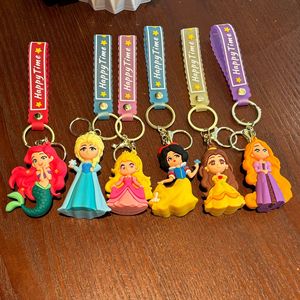 Blancanieves 3D personaje animación teléfono móvil llavero colgante de plástico para <span class=keywords><strong>libro</strong></span> bolsa pareja llaves de coche regalos colgantes - Product Image 1