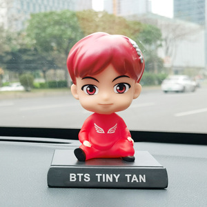 Coreano vibrante para Pop Icon Radiant Idol Cartoon Bobble Head Dynamic Character Group-Diseños ornamentales con temática Adornos para automóviles - Product Image 3