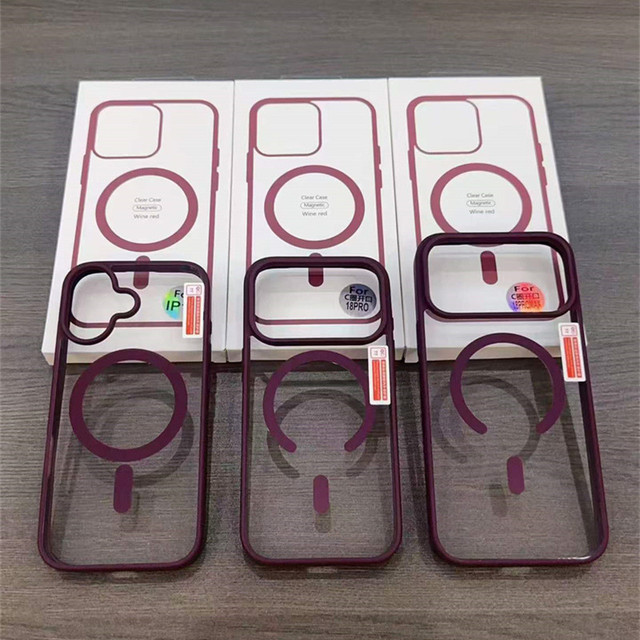 Large Hole PC Clear Matte Magnetic Shockproof Mobile Phone Case for iPhone 18 17 16 Pro Max Trendy Low Price Wholesale Coque
