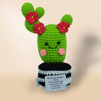 Lunatique Nouveau Style Crocheté Cactus À La Main Plante En Pot Succulente pour La Décoration Intérieure