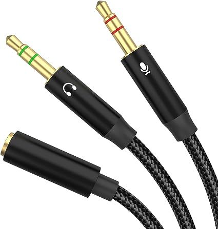 0.3M 3.5mm Aux Cable Y Splitter Cable Jack 3.5 Female to Dual Male Splitter for Earphone Headphone