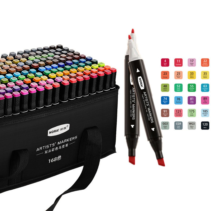 JPS OEM выбираемые профессиональные комнатные цветные ручки с двойным наконечником, 60 цветов, Набор цветных ручек