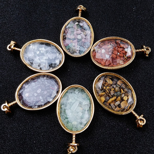 Collier pendentif bouteille à souhaits elliptique en strass de cristal, chaîne à maillons, cadeau, bijoux de mode - Product Image 2