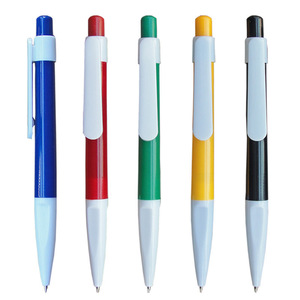 Stylo bille personnalisé avec logo, 1,0 mm, cadeau publicitaire original pour entreprise, couleurs assorties, jaune, en plastique - Product Image 1