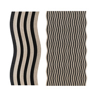 Panneaux acoustiques pour mur de studio Insonorisation Grille en fibre de polyester Bande de bois profilée Panneau insonorisant avantageux