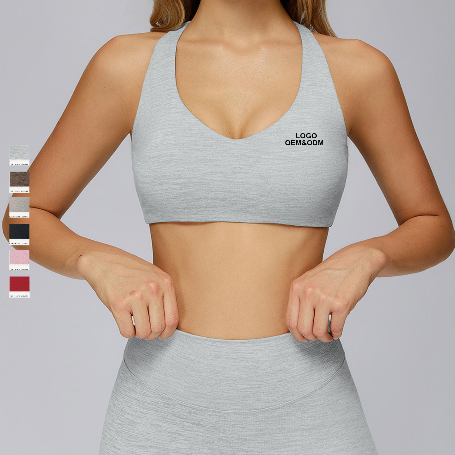 Seamed Brushed Yoga Bra Outdoor I-shaped Beautiful Back Fitness Clothes Women's Running Tights Casual Sports Bra