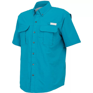 New Arrival Sun Protection Mens Button Down Columbia Short Sleeve Fishing Shirt Custom