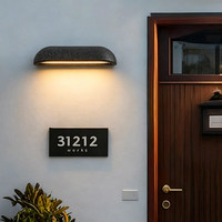 Applique murale solaire LED en aluminium effet marbre, étanche IP65, pour maisons d'hôtes, villas, jardins, cours et escaliers
