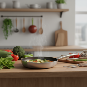 Padella Antiaderente Garinox Aine 28 Cm in Acciaio Inossidabile per Cucinare - Product Image 3