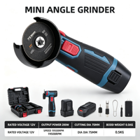 Mini-meuleuse d'angle portable DIY, machine de meulage DIY, kit mini-meuleuse d'angle LDG04, interrupteur à palette sans balais 12V
