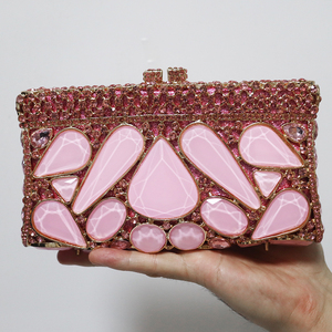 <span class=keywords><strong>Pochette</strong></span> de Soirée de Luxe pour <span class=keywords><strong>Femme</strong></span>, Petite, Ornée de Strass et Cristaux, Sac de Mariage Nuptial <span class=keywords><strong>avec</strong></span> Chaînes, Style Classique et Tendance - Product Image 4