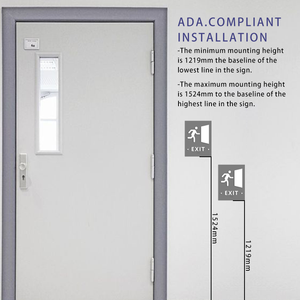 Sortie d'escalier personnalisé ADA Signalisation en métal en acier inoxydable Braille Signes pour bâtiments - Product Image 4