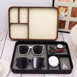 Modern Nightstand Drawer Pu Leather Desk Organizer Household Luxury Valet <b>Tray</b> - Product Image 1