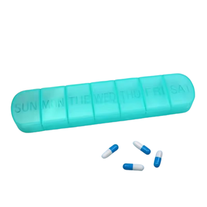 Weekly Square Food Pill Organizer 7 Compartments PP Plastic Storage Box Custom Logo Color Portable Pill Case 7 Days - Product Image 5