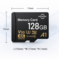 Carte mémoire Mini SD TF en gros d'usine, Classe 10 U3, 64 Go 128 Go, OEM pour Caméra de Surveillance, Caméra de Tableau de Bord, Drone