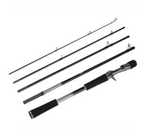 Canne à pêche en carbone cinq sections, réglage MH, super rigide, pour la pêche à la ligne, portable, longue portée, 2,1m/2,4m, pour la carpe en lac - Product Image 1