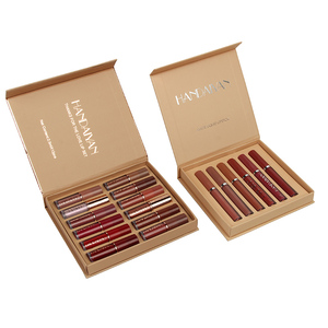 Caja de regalo de lápiz labial mate elegante personalizada Caja de papel con imán de lujo con inserción Impresión de logotipo anticaída - Product Image 1
