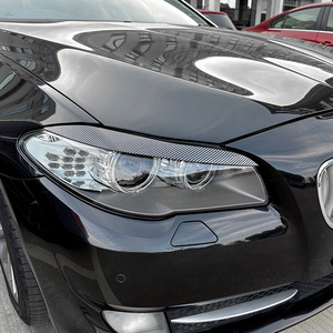 Bmw 5 Series F10 F11 Headlight Eyebrow Stickers Piano Black Carbon Fiber Texture Body Decal Exterior Modification - Product Image 3