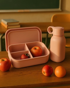 Lonchera Bento de Silicona de Alta Capacidad con Tres Compartimentos, Apta para Alimentos, Libre de BPA, con Tapa Apta para Microondas - Product Image 5