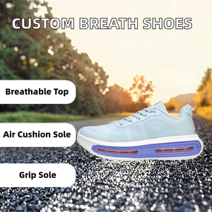 Baskets de sport personnalisables avec logo de marque, antidérapantes, rehaussantes, respirantes et confortables, en maille blanche, semelle intégrale, pour l'hiver - Product Image 2