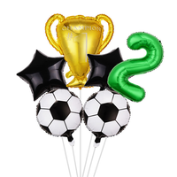 Vente flash : Ensemble de décoration de fête de football numérique vert de 32 pouces, kit de ballons en feuille pour l'anniversaire des garçons, Coupe du monde de football, adolescent